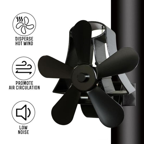 Yl-106 5-blade High Temperature Aluminum Heat Powered Fireplace Stove Fan Carousel 2