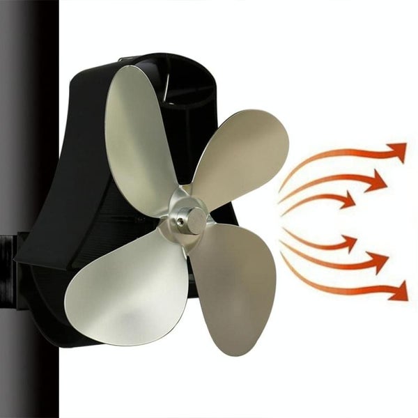 Yl-105 4-blade Aluminum Heat Powered Fireplace Stove Fan Carousel 1