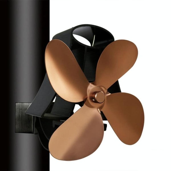 Yl-105 4-blade Aluminum Heat Powered Fireplace Stove Fan Carousel 12