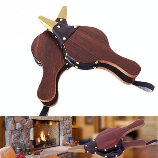 Wooden Vintage Dark Brown Fireplace Blower Traditional Cooker Diy Accessories Carousel 1