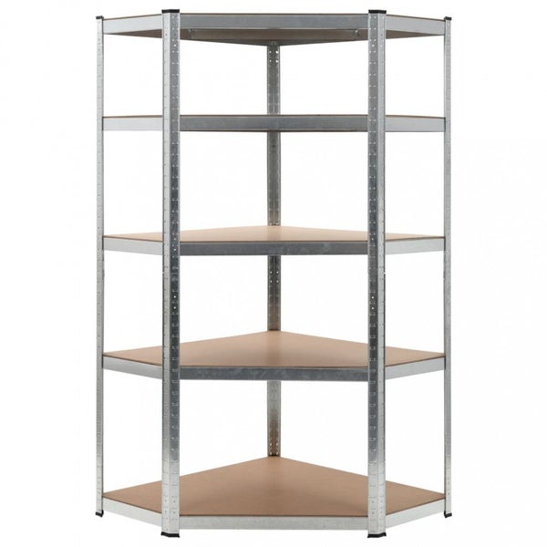 5 Layers Boltless Storage Shelving 1800 x 700 x 400 Corner Unit Carousel 1