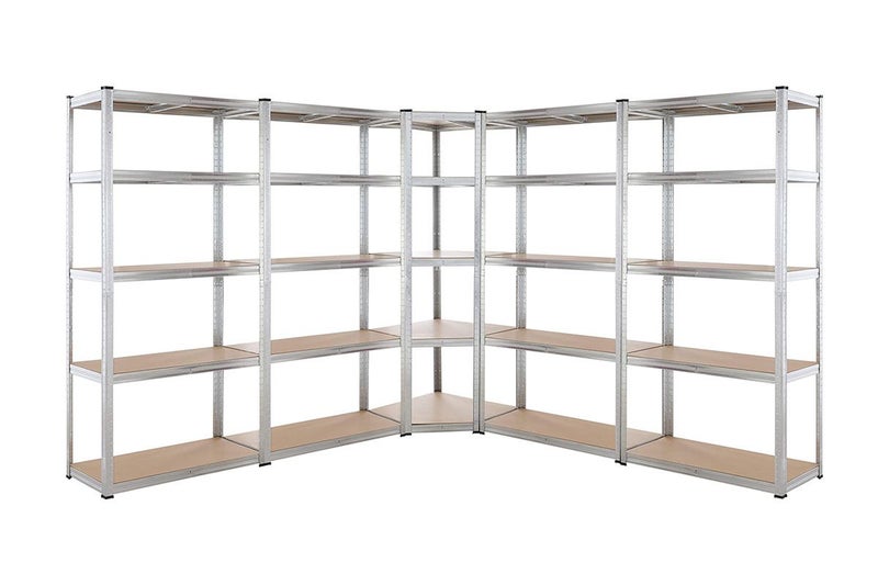 5 tier DIY Shelving H1800 x 900 x 400 With Corner Unit & 4 Storage Shelves Carousel 1