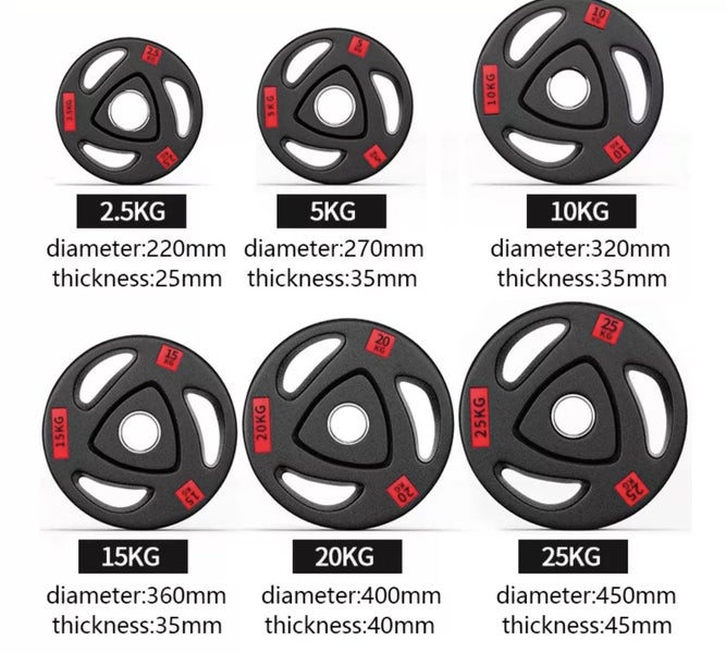 Weight Plates 5kg x 4 50mm blue Carousel 4