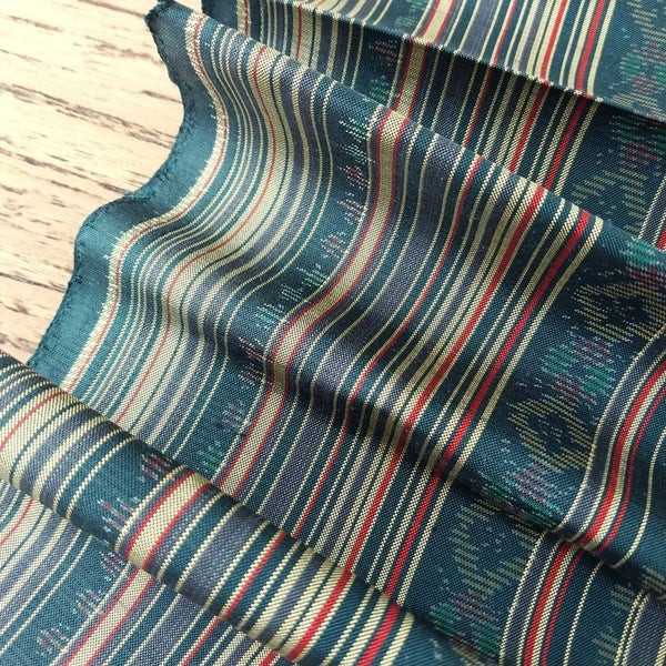 Vintage Japanese Kimono silk fabric Oshima Tsumugi Tono Carousel 1