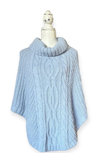 CCC. Stylish Blue Italian Knit Shawl free size Carousel 1