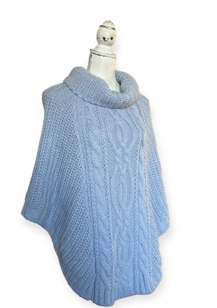 CCC. Stylish Blue Italian Knit Shawl free size Carousel 2