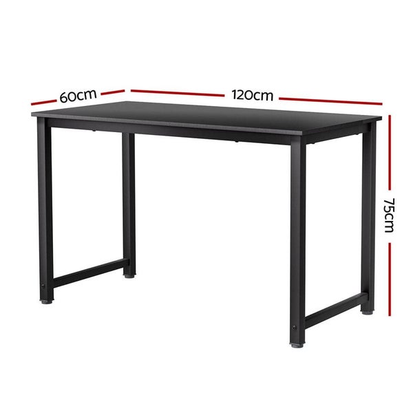 Computer Desk Home Office Study Table Black 120cm Carousel 2