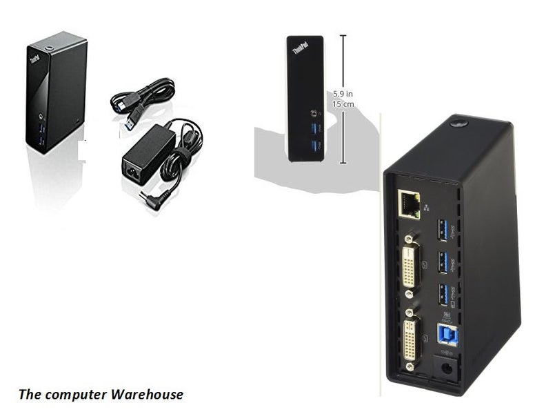 Lenovo ThinkPad USB 3.0 Docking Station B590 E120 X250 W500 L330 Z40 Carousel 1