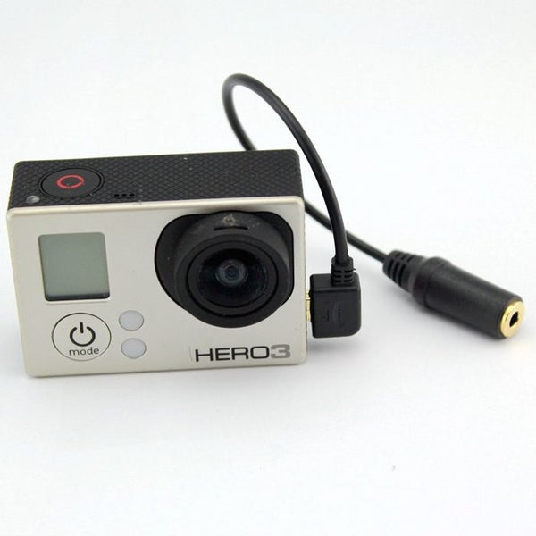 Mini USB to 3.5mm Microphone Mic Adapter Cable for GoPro HD Hero 3 3+ Carousel 2
