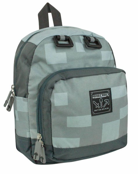 Minecraft Grey Mini Backpack (Boys) Carousel 1