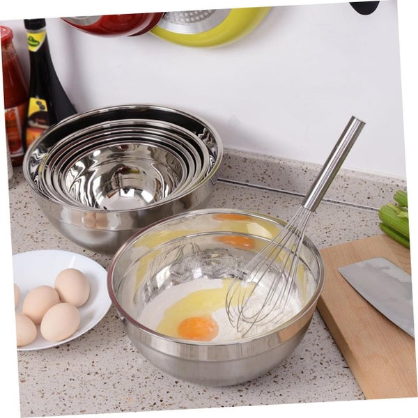 Food Prep Bowl Large Stainless Steel Mixing Bowls Vegetable Salad Baking Deep Carousel 3