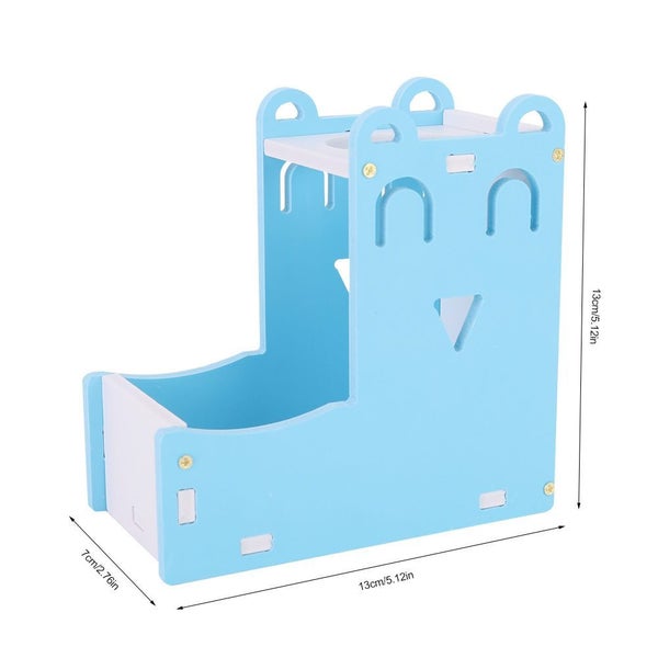 2 in 1 Blue Rat Hamster Automatic Pet Water Drinking Bottle Food Feeder Carousel 2