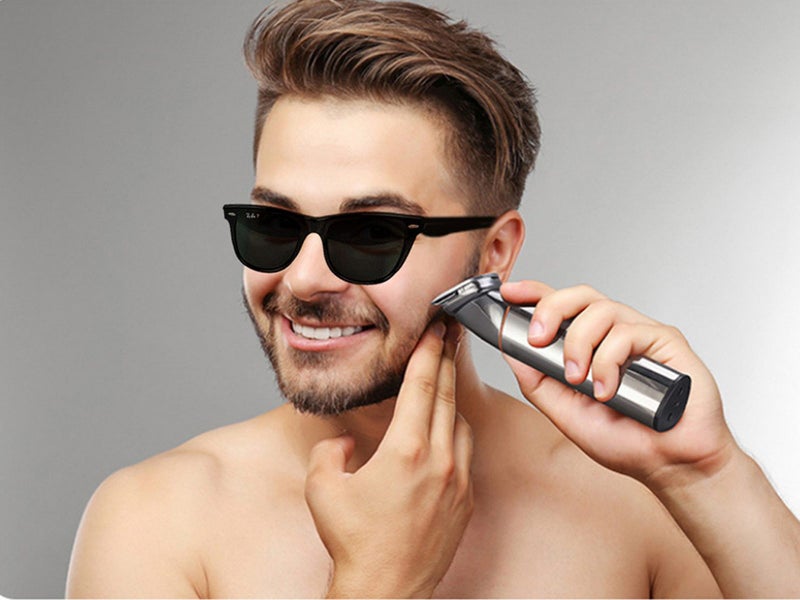 Men Hair Clippers Trimmer Kit Washable Electric Razor Hair Beard Trimmer Silver Carousel 4