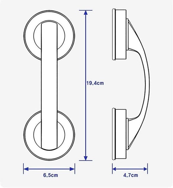 Grab Bar With Suction Cup Anti-slip Bathroom Suction Cup Door Handle, Portable M Carousel 2