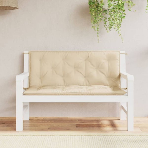 Garden Bench Cushions 2pcs Beige 120x50x7cm Oxford Fabric Tlolno Carousel 1
