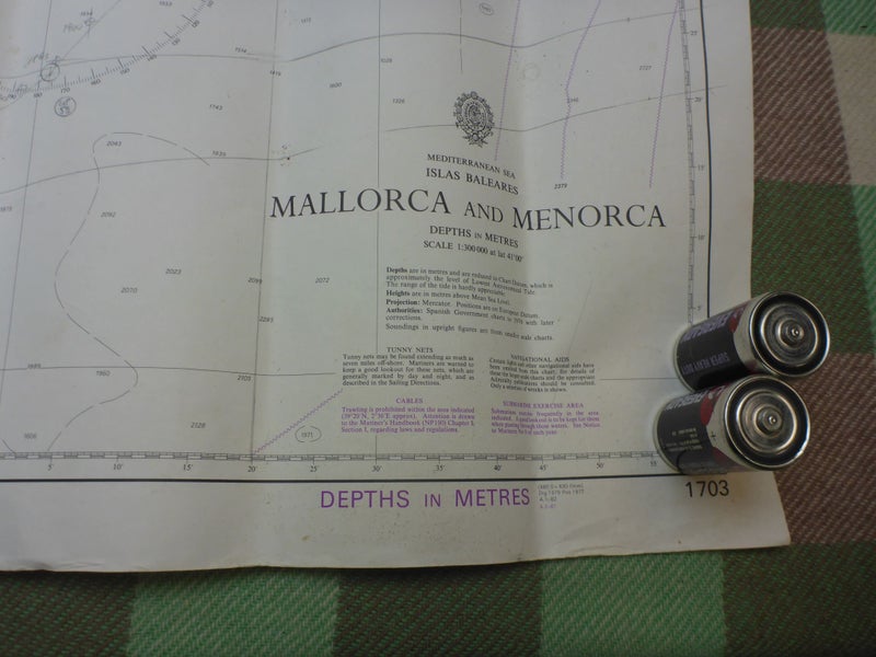 Awesome Vintage Map Mediterranean Sea Islas Baleares Mallorca And Menorca Carousel 2