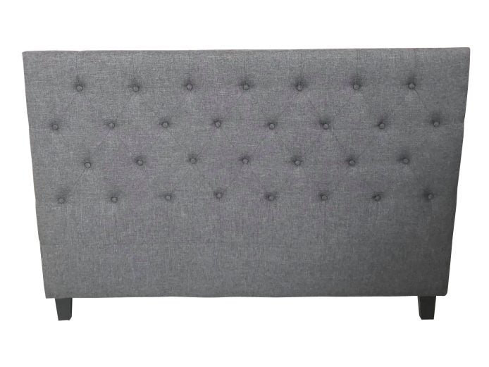 Kelly headboard buttons Queen Dark Grey Carousel 4