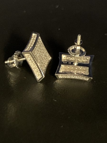 Sterling Silver & Diamonds Designer Earrings Carousel 2