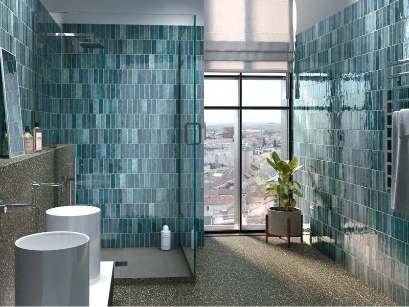 Wall Tile/ Subway Blue Gloss Tiles 52x161mm; Only $59.99/Box Carousel 1