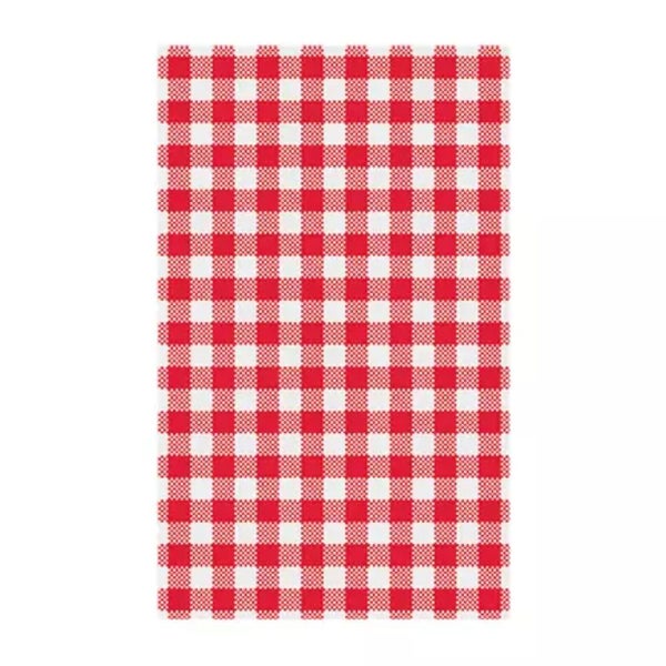 Moda 310x190mm Gingham Red Greaseproof Paper Pack of 200 Carousel 1