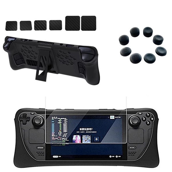 Silicone Protective Case Set With Holder For Game Console Carousel 1
