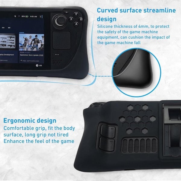 Silicone Protective Case Set With Holder For Game Console Carousel 6