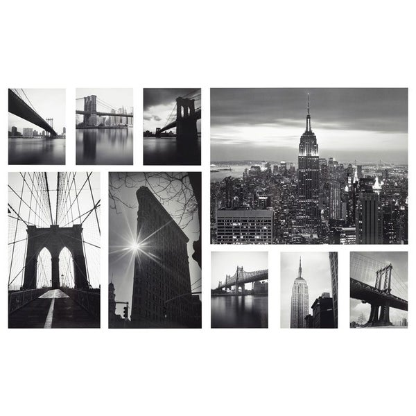 Gronby Canvas Print, Set of 9, Sights of The City Carousel 1