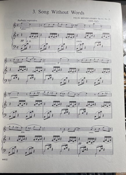Solos for the Flute Player by Louis Moyse Piano Accompaniment Carousel 4