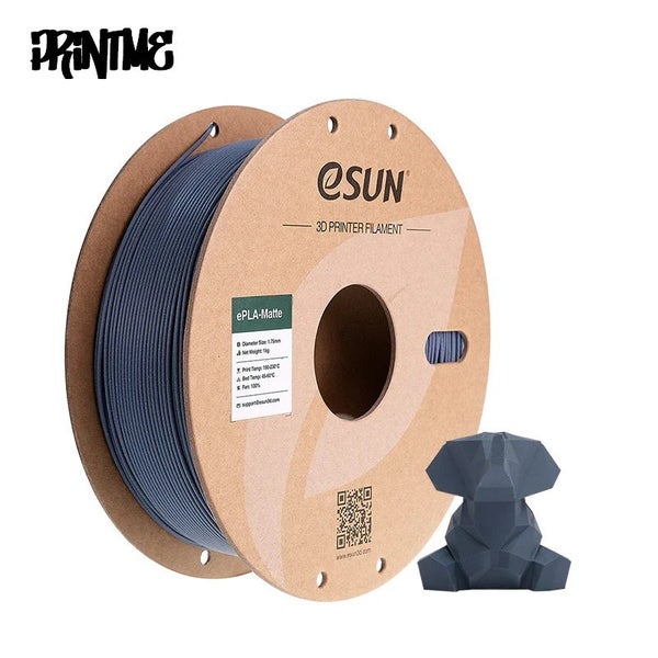 eSUN PLA MATTE DARK GREY 1.75mm 3D PRINTER FILAMENT 1kg/2.2lbs Carousel 1