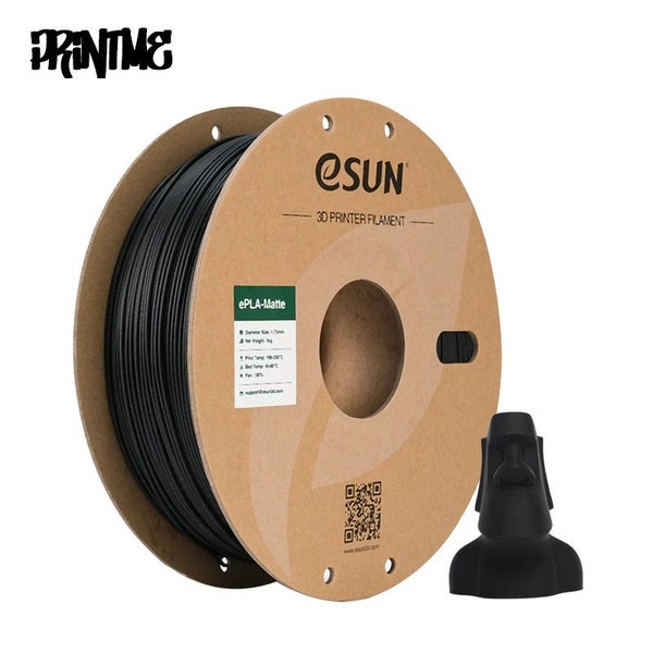 eSUN PLA MATTE DEEP BLACK 1.75mm 3D PRINTER FILAMENT 1kg/2.2lbs Carousel 1