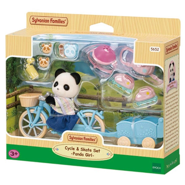 Sylvanian Families Cycle and Skate Set Panda Girl Carousel 1