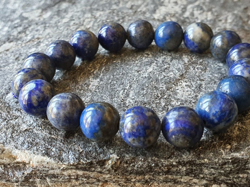 LAPIS LAZULI CRYSTAL BEADED BRACELET TRUTH and WISDOM (NZ MADE) Carousel 1