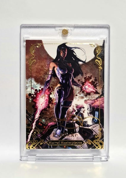 *** STUNNING PSYLOCKE! 2018 MARVEL MASTERPIECES GOLD SIGNATURE CARD *** Carousel 1