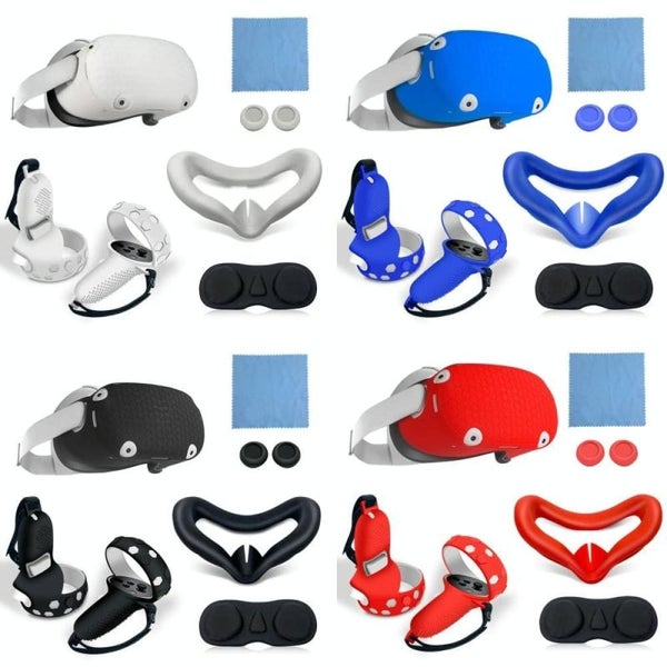 6 Piece Silicone All Inclusive Controller Cover For Meta Quest Console Carousel 2