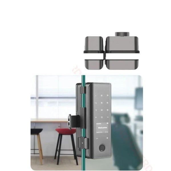 Smart Fingerprint Glass Door Lock With Handle Carousel 1
