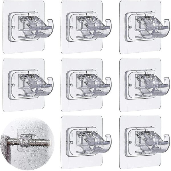 8pcs Self Adhesive Curtain Rod Bracket Carousel 1