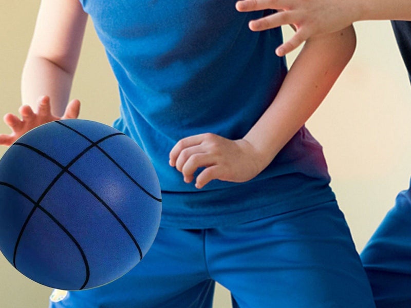 18cm Silent Basketball Training Basketball for Indoor Outdoor Activity - Blue Carousel 2