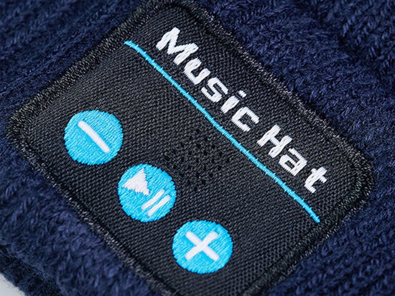 Bluetooth Beanie Hat Wireless Headphones Head Light Beanie Head Warmer Blue Carousel 2
