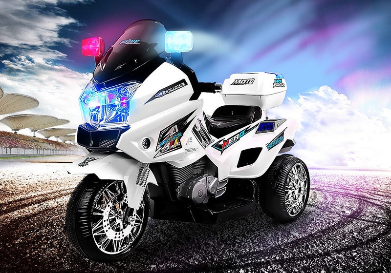 Kids Electric Motorcycle Ride on Toy Police Motorbike Carousel 2