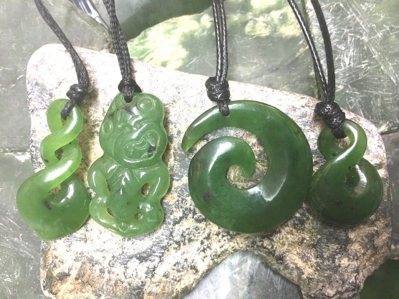 Greenstone Nephrite Jade Small Pendant Carousel 1