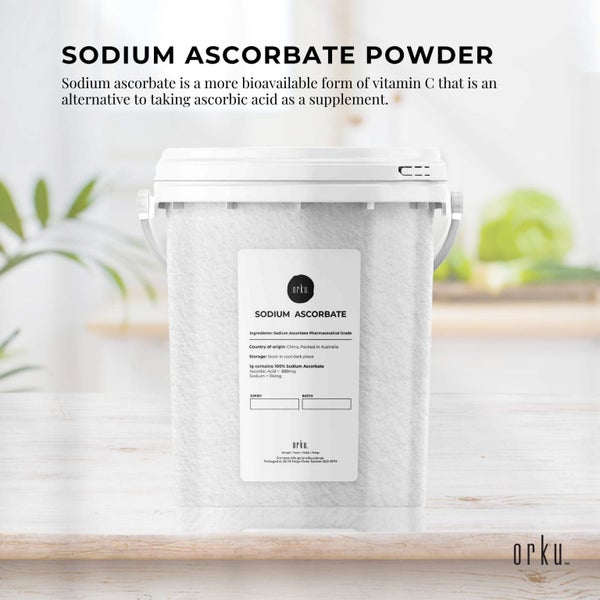 1.2Kg Sodium Ascorbate Powder - Tub Vitamin C Pharmaceutical Grade Ascorbic Acid Carousel 2