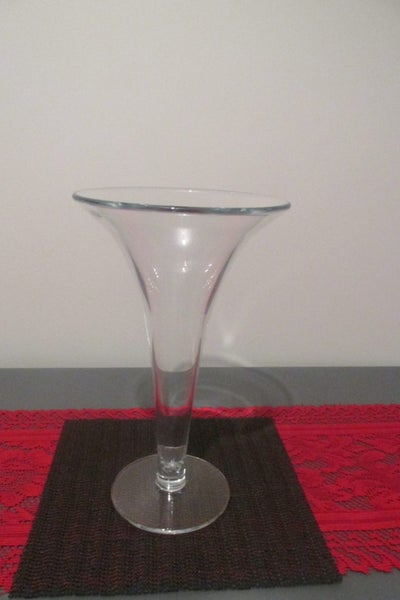 LARGE TRUMPET GLASS VASE-made in Poland Carousel 2