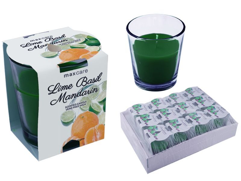 Scented Candle in Tumbler - Max Care 85gms Lime Basil Mandarin (12 Units) Carousel 1