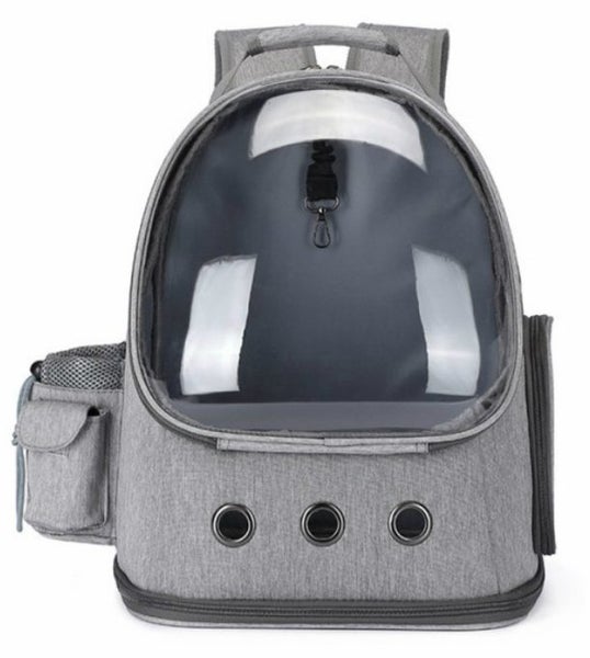 Pet Backpack Carrier Bubble Bag - Grey Carousel 1