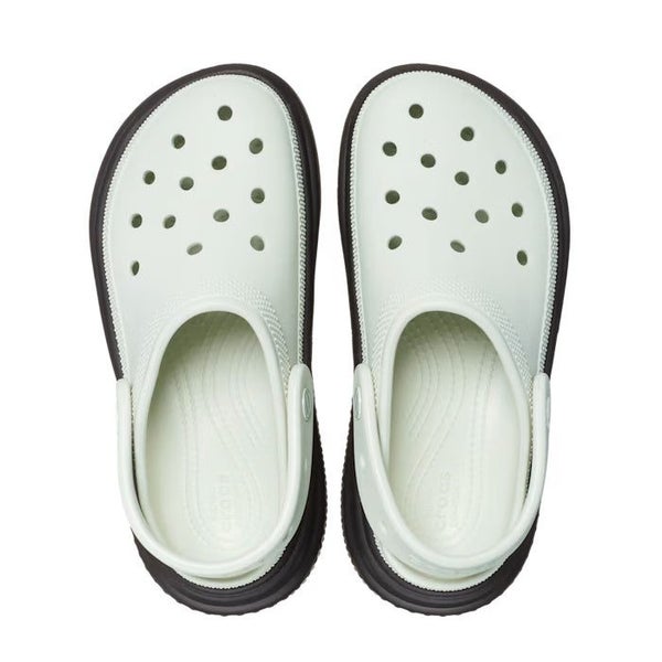 Crocs Stomp Classic Clog Adults Black Linen 2 Tone Platform Clearance Carousel 2