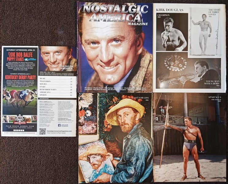Kirk Douglas magazine clippings + Michael Douglas Carousel 1
