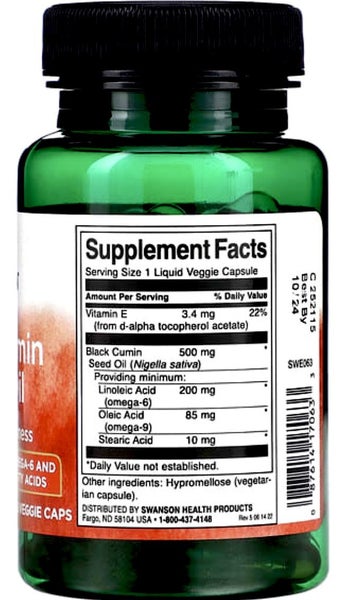 BLACK CUMIN SEED OIL 500 MG 60 LIQ VCAPS - BB0528 Carousel 2