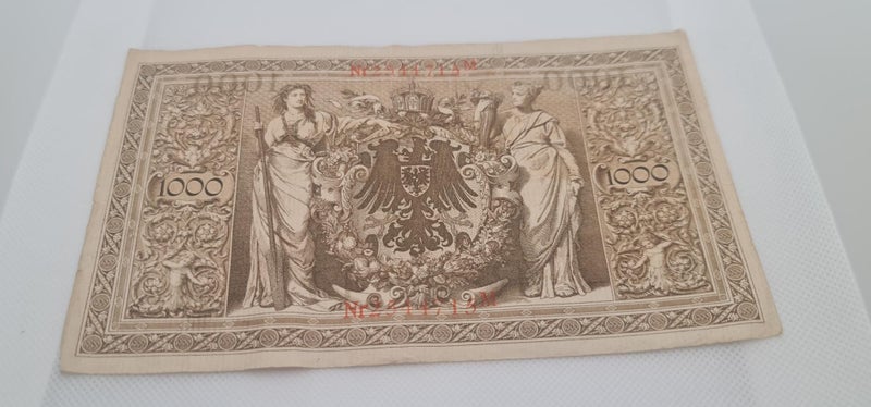 1000 Reichsbanknote 1910. German 1000 marks Carousel 2
