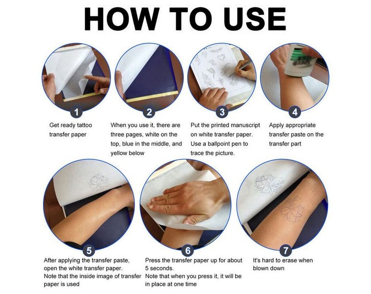 Tattoo Transfer Paper A4 Professional Tattoo Paper | PACK OF 20PCS | Carousel 10