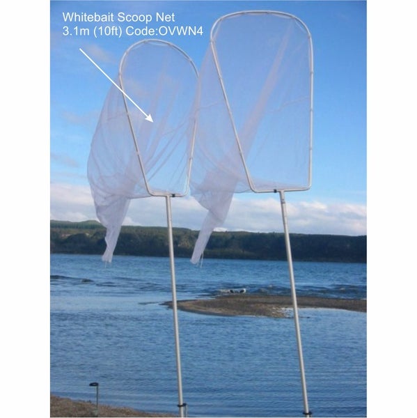Whitebait Scoop Net 3.1m (10ft) With Trap Nacsan ULSTRON - NZ Made 5yr Warranty Carousel 1